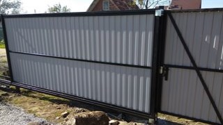 Купить сваи для ворот в Солнечногорск. Заказать ворота на сваях под ключ от 21901 руб
